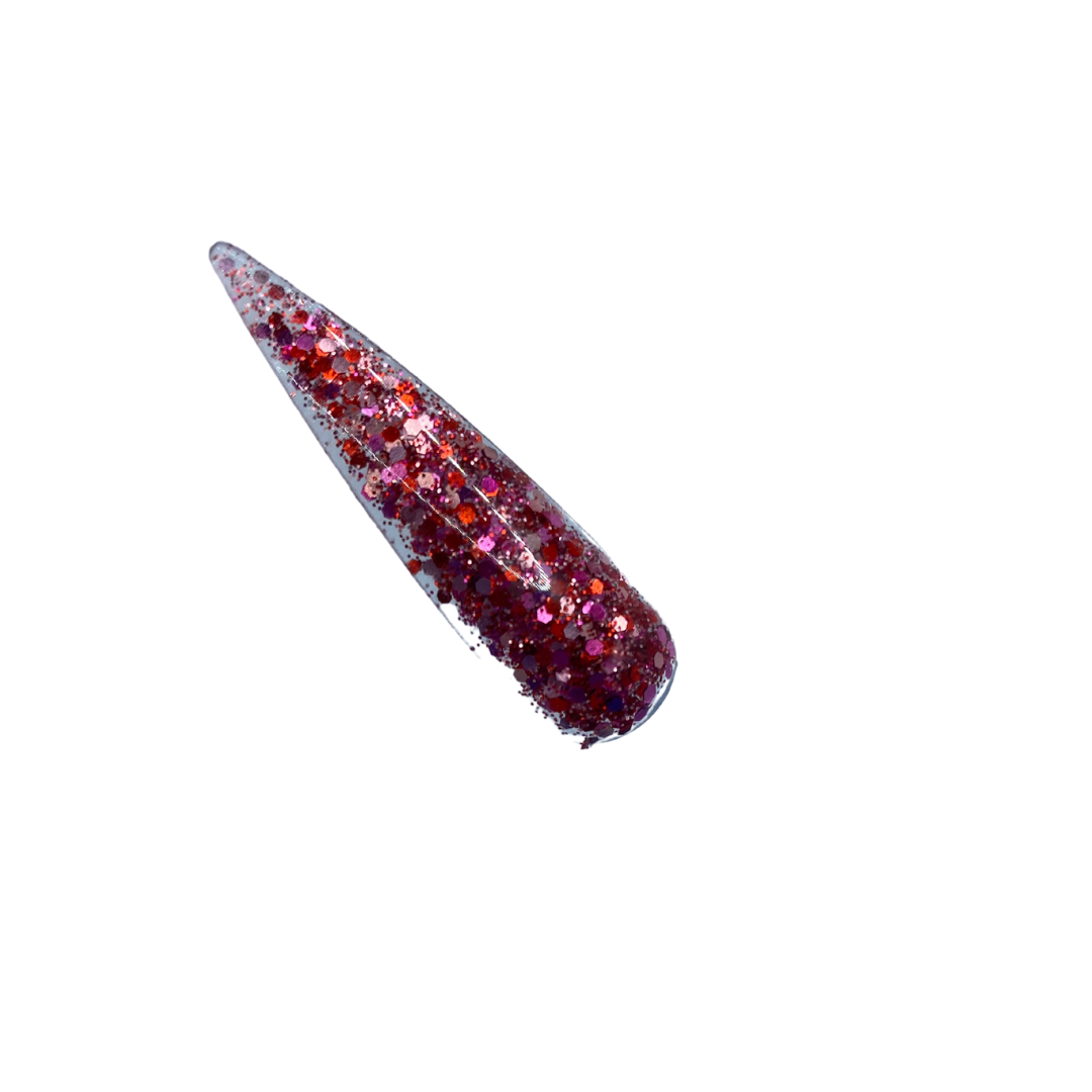 Gaara – Red glitter acrylic nail powder, bold glitter for nail techs.