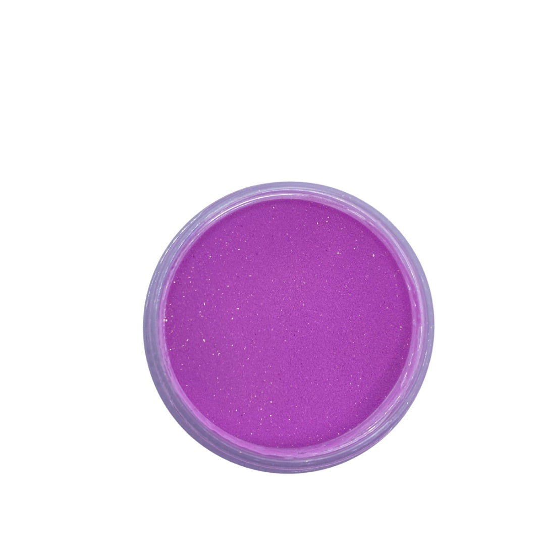 Yuri Nakamura – Glitter acrylic powder in dark purple, sparkly finish.