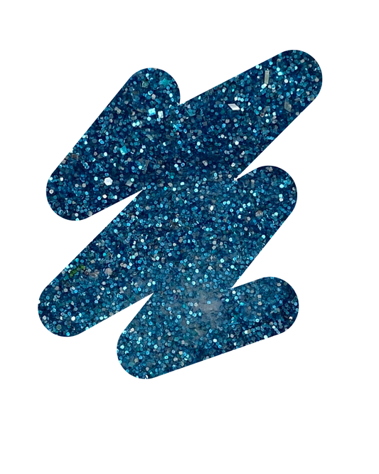 Rika – Light blue glitter acrylic powder for winter nails or frosty designs.