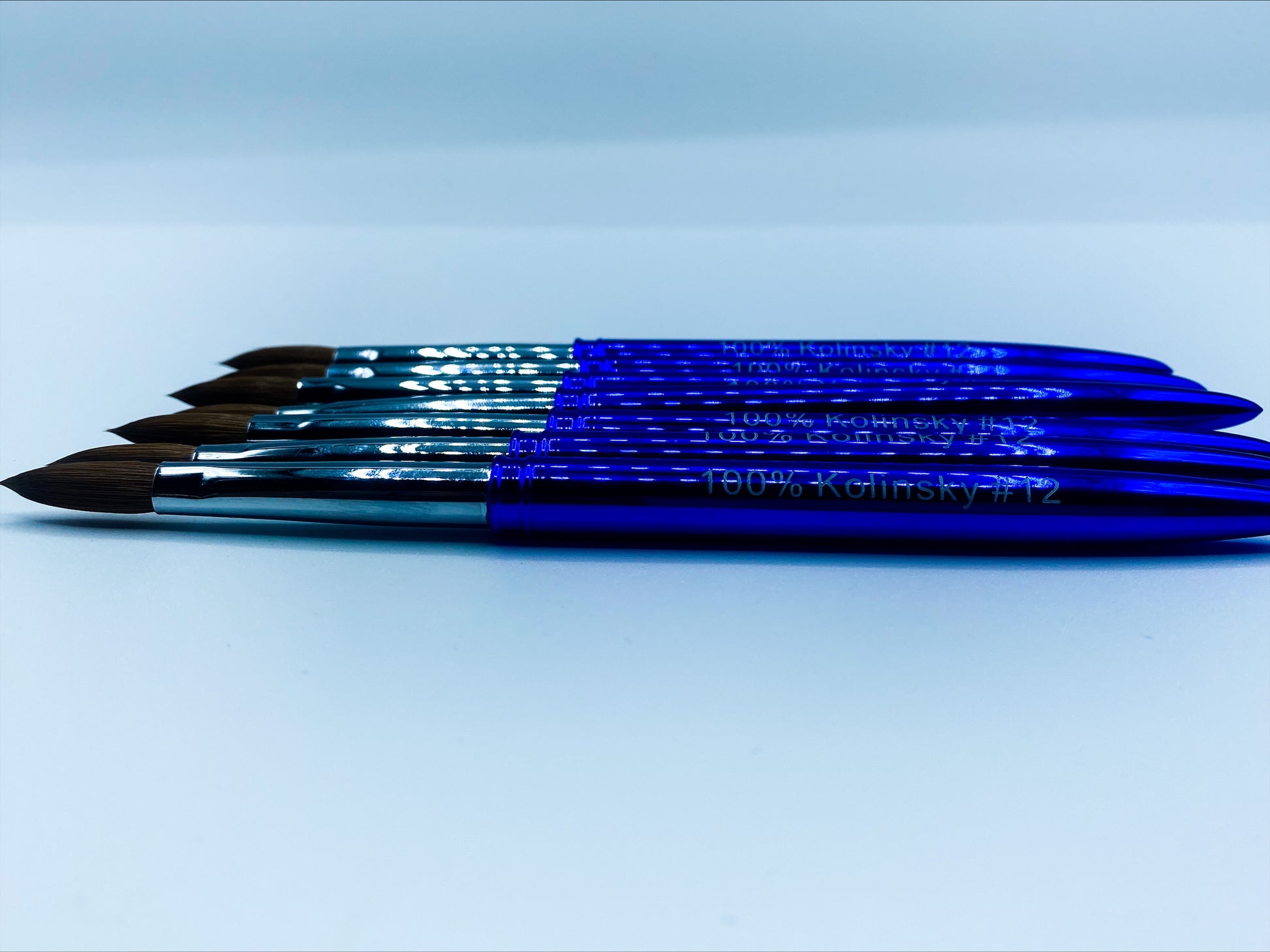 Professional graded Kolinsky sable acrylic brush size 12, perfect for sculpting and ombre nail design